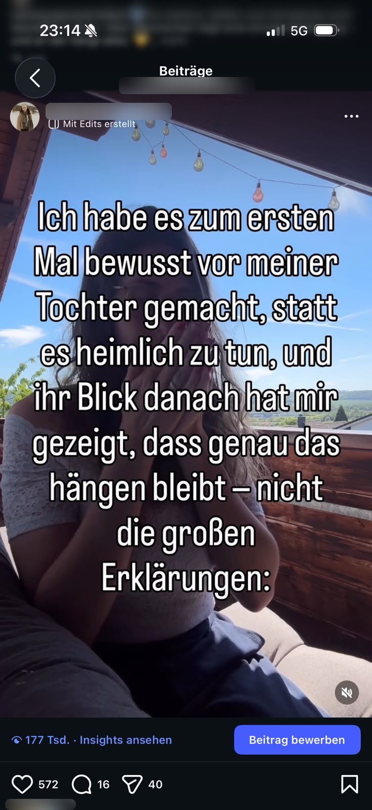 Reel aus unserem eigenen Instagram-Account mit rund 177 Tausend Abrufen